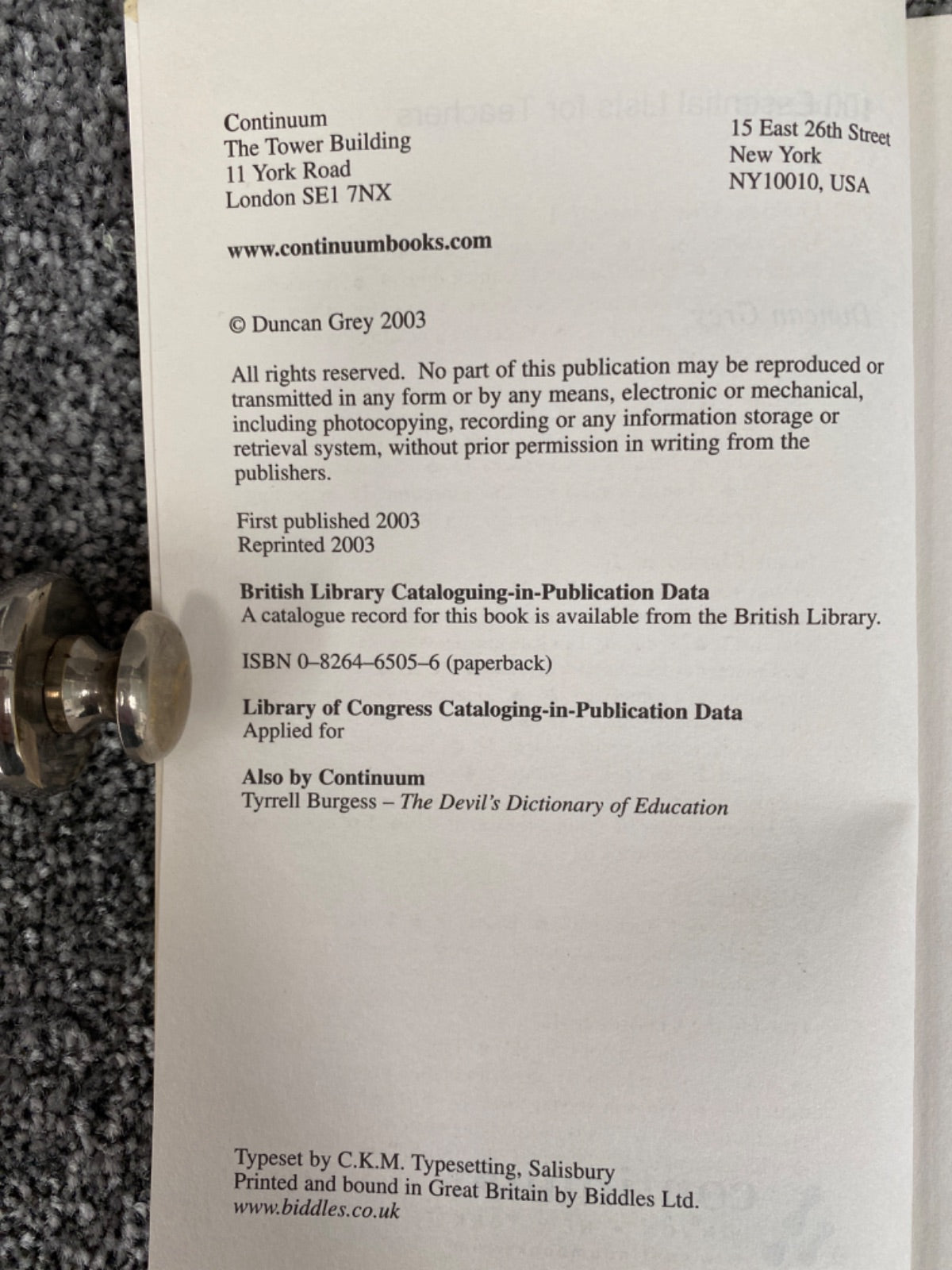 100 Essential Lists for Teachers - Duncan Grey
