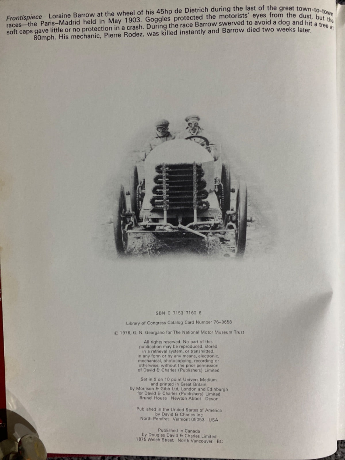 A Motor Racing Camera 1894-1916 - G. N. Georgano