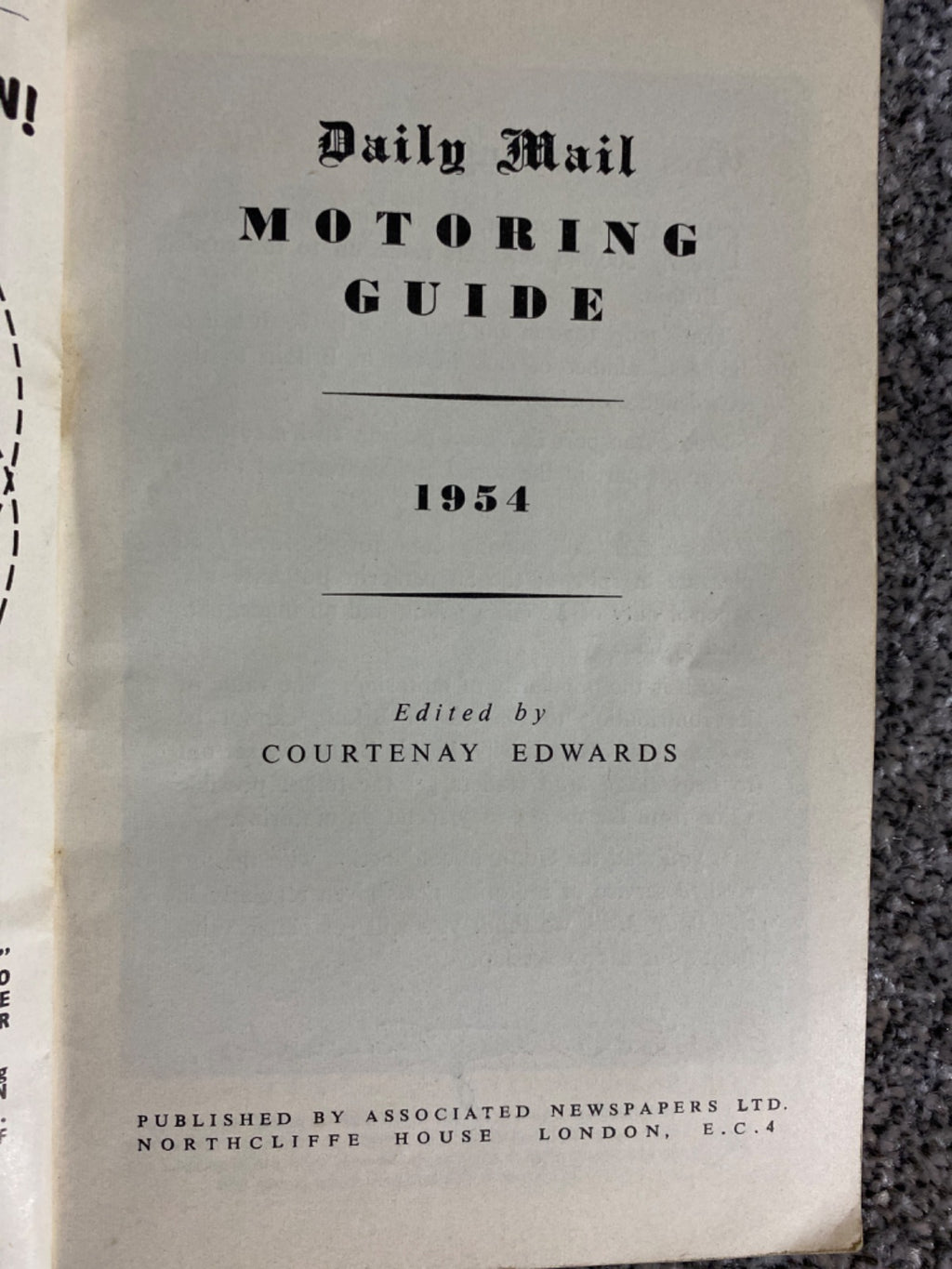 Daily Mail Motoring Guide 1954