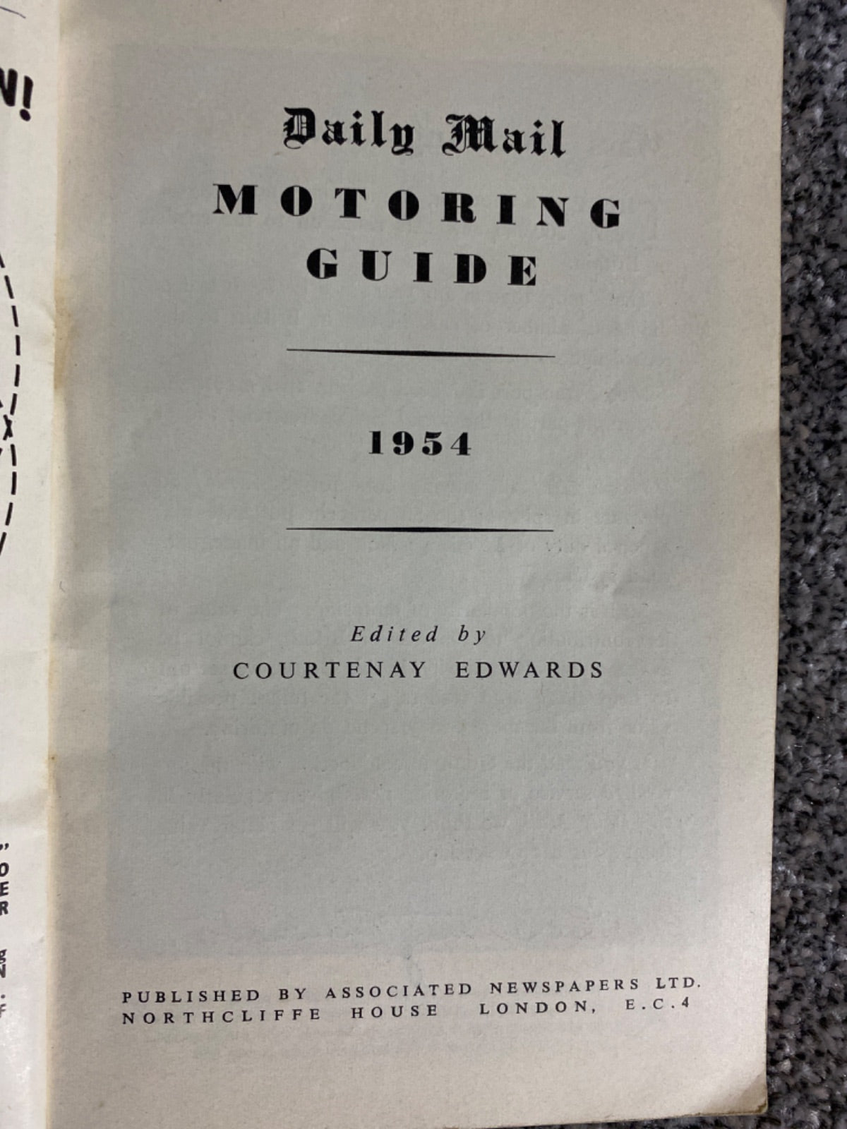 Daily Mail Motoring Guide 1954
