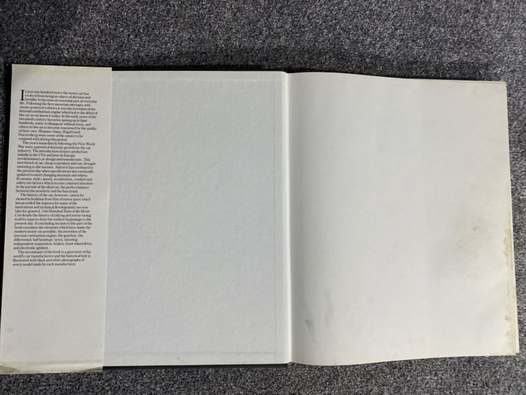 One Hundred Years of the Motor Car 1886 to 1986