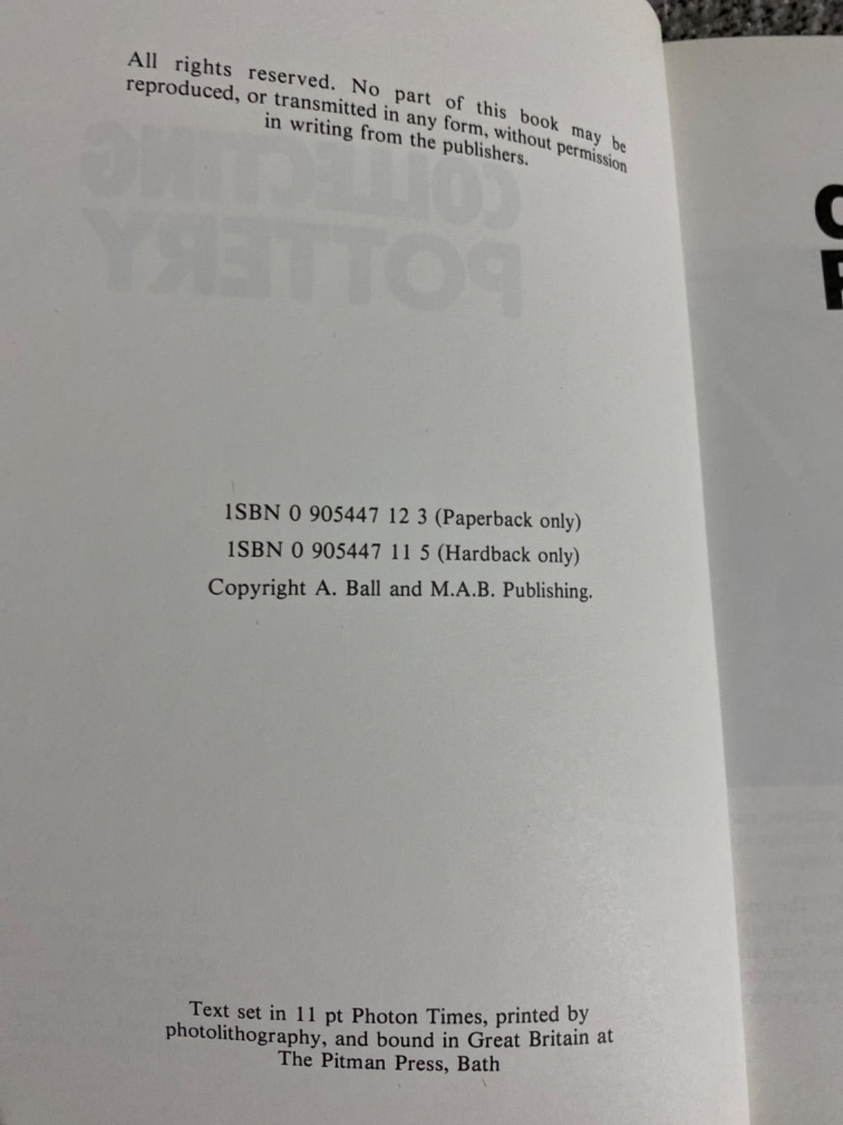 Collecting Pottery: Underglaze Printed Ware with Price Guide - Abraham Ball