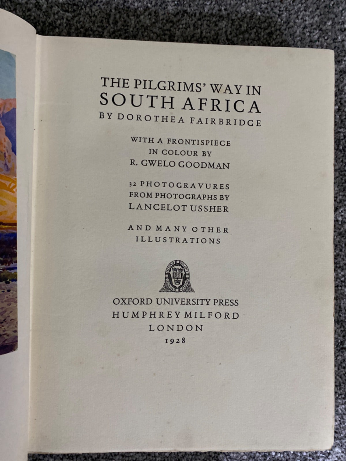 The Pilgrims' Way in South Africa - Dorothea Fairbridge