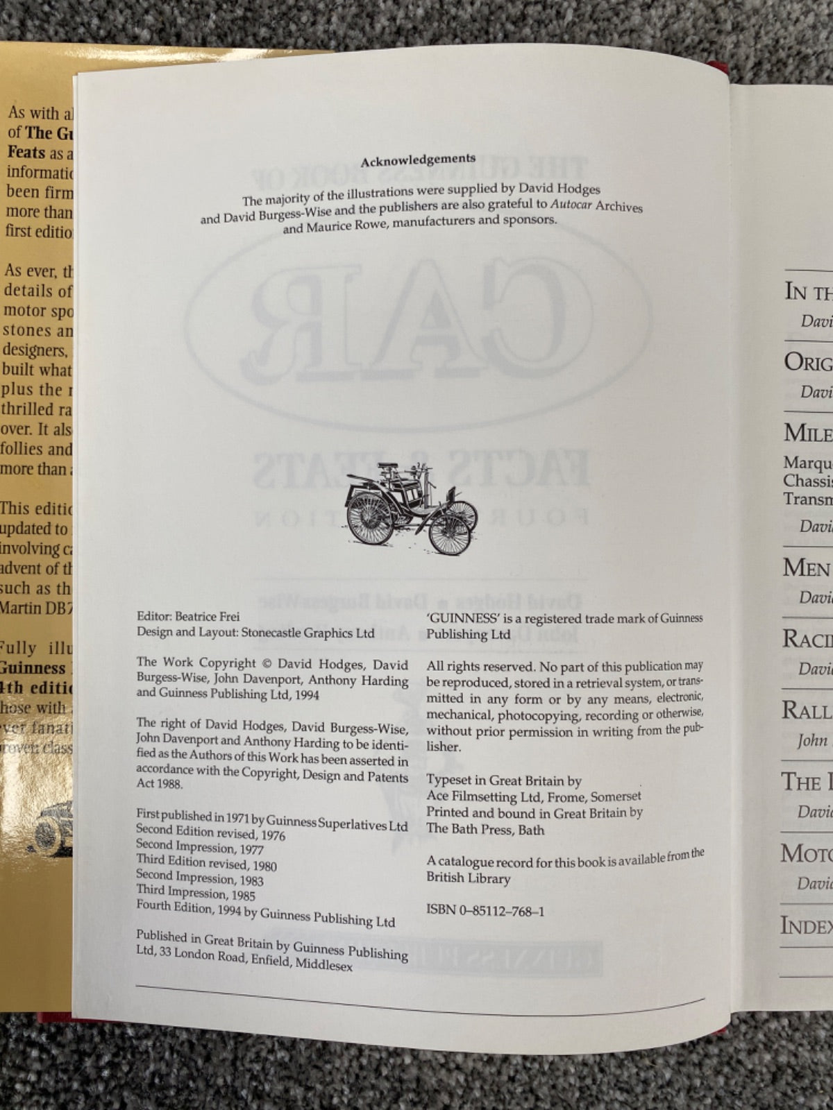 The Guinness book of car facts & feats - David W. Hodges