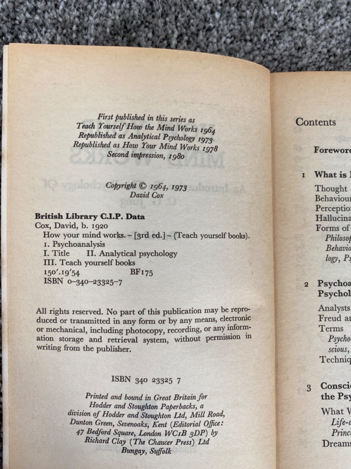 How your mind works: an introduction to the psychology of C. G. Jung - Cox, David