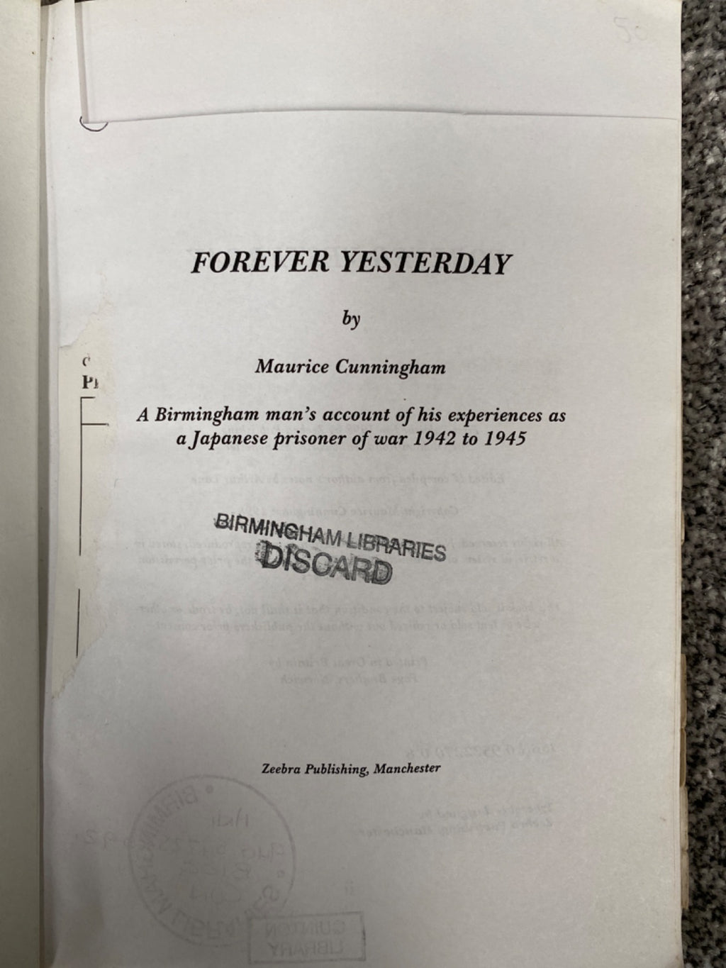 Forever Yesterday - Maurice Cunningham