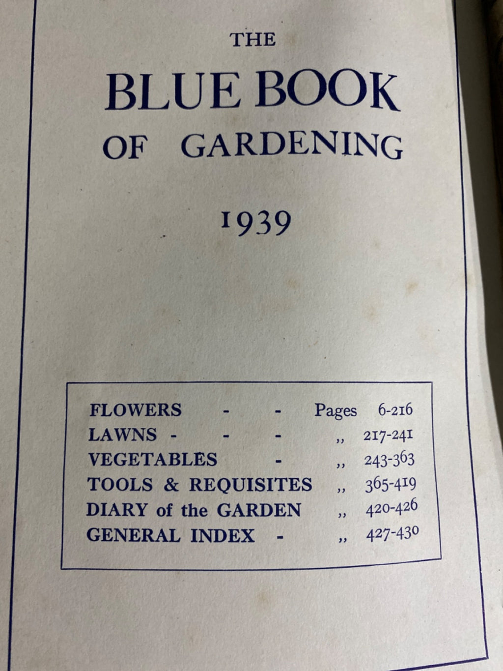 The Blue Book of Gardening