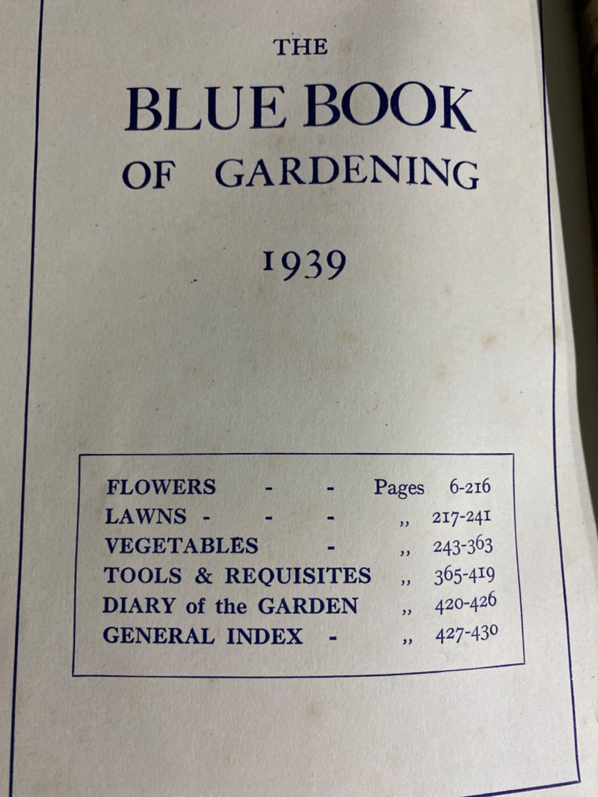 The Blue Book of Gardening