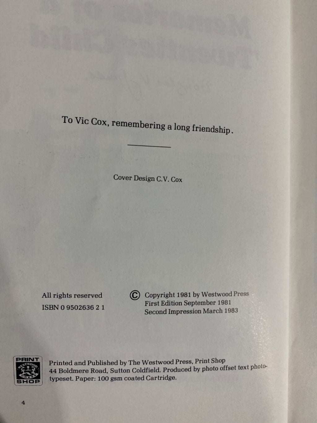 Memories of a 'twenties child - Douglas V. Jones