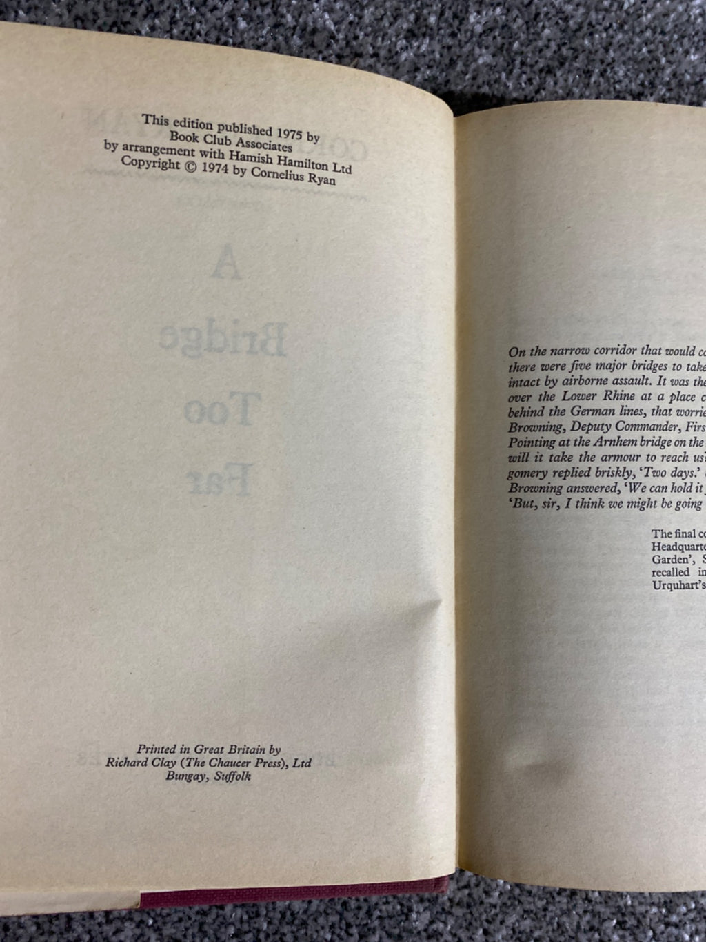 A Bridge Too Far - Cornelius Ryan