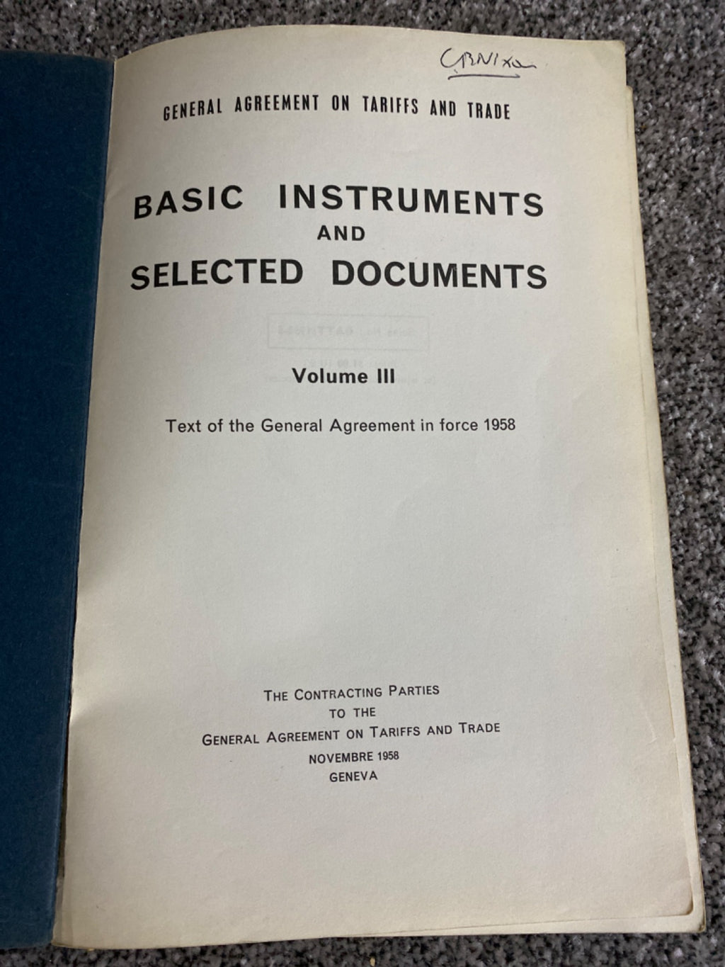 Basic Instruments and Selected Documents