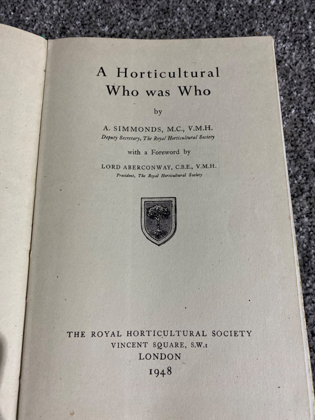 A Horticultural Who Was Who - A. Simmonds
