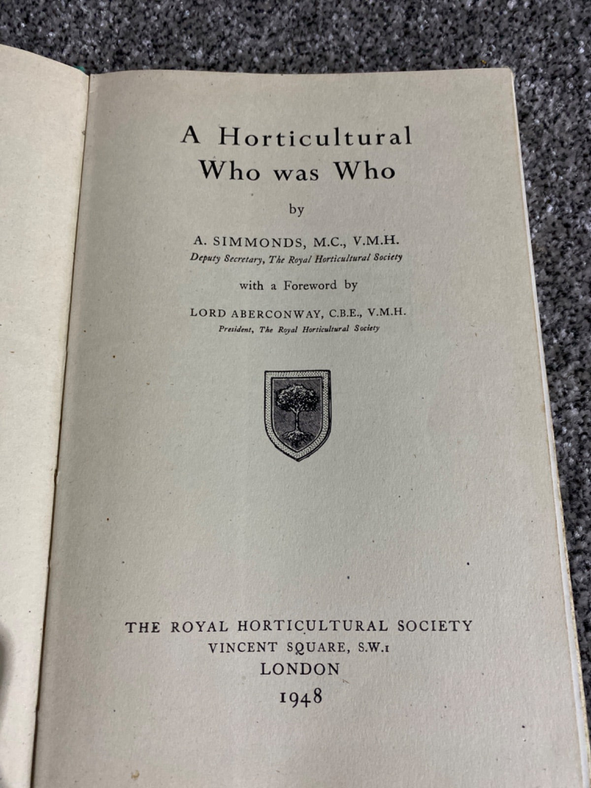 A Horticultural Who Was Who - A. Simmonds
