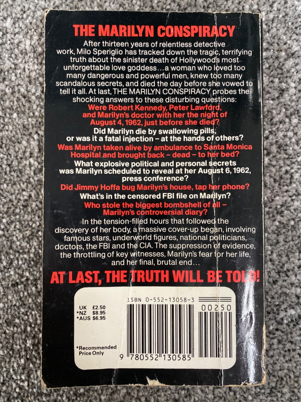 THE MARILYN CONSPIRACY - Milo Speriglio