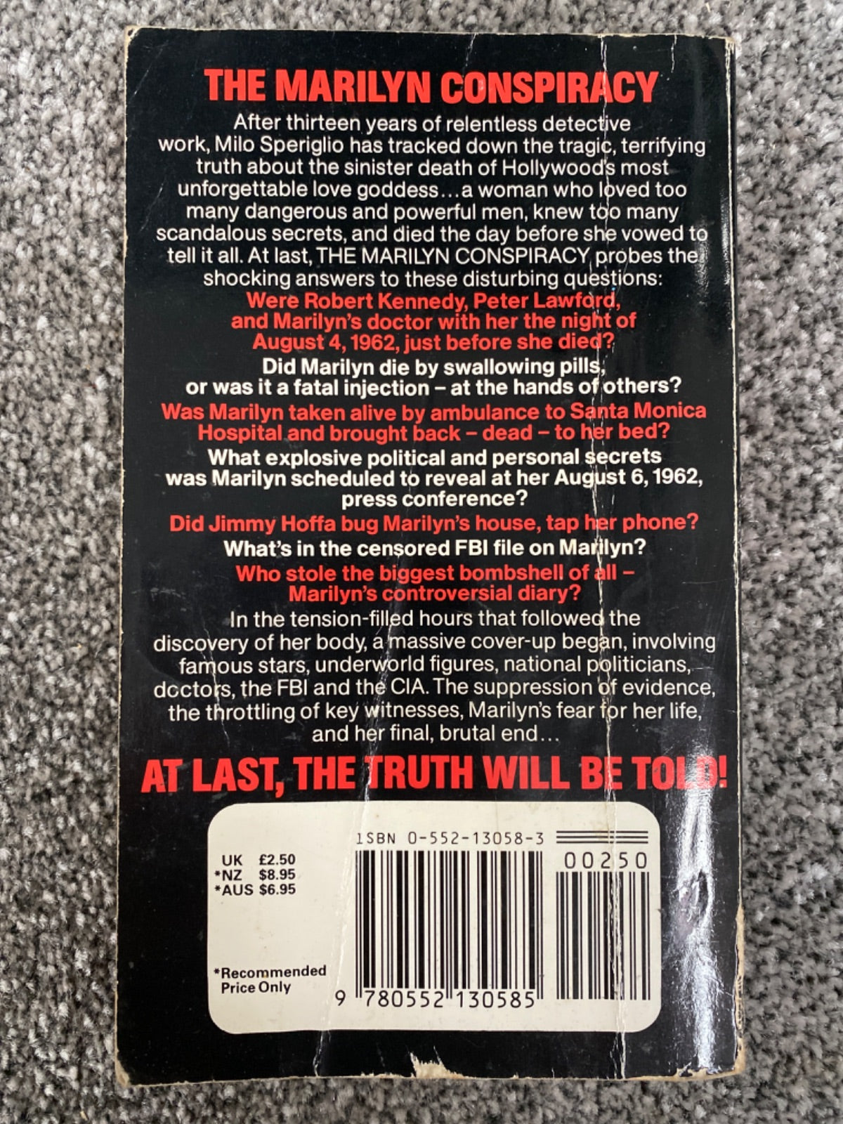 THE MARILYN CONSPIRACY - Milo Speriglio