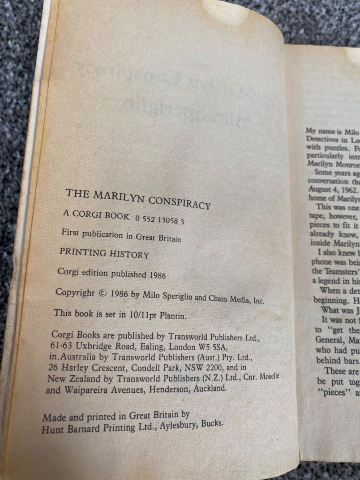 THE MARILYN CONSPIRACY - Milo Speriglio