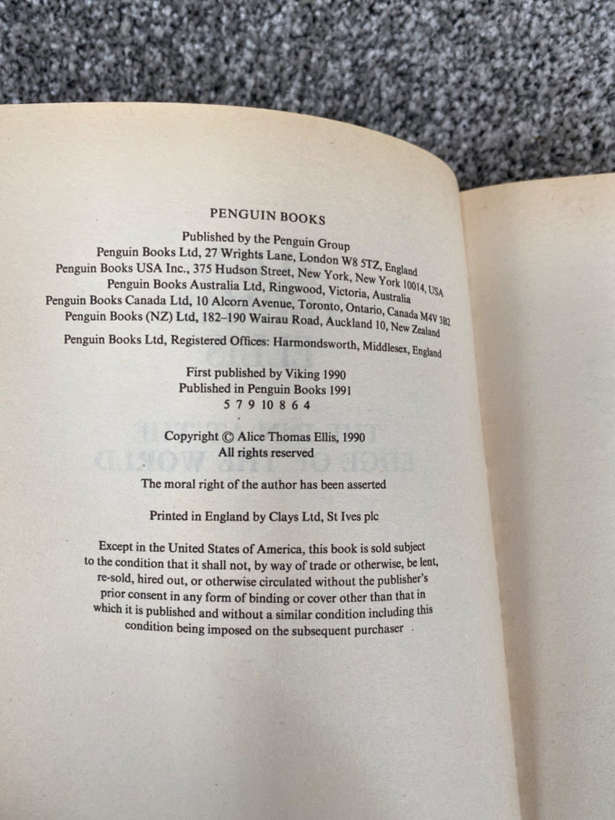 The inn at the edge of the world. - Alice Thomas Ellis