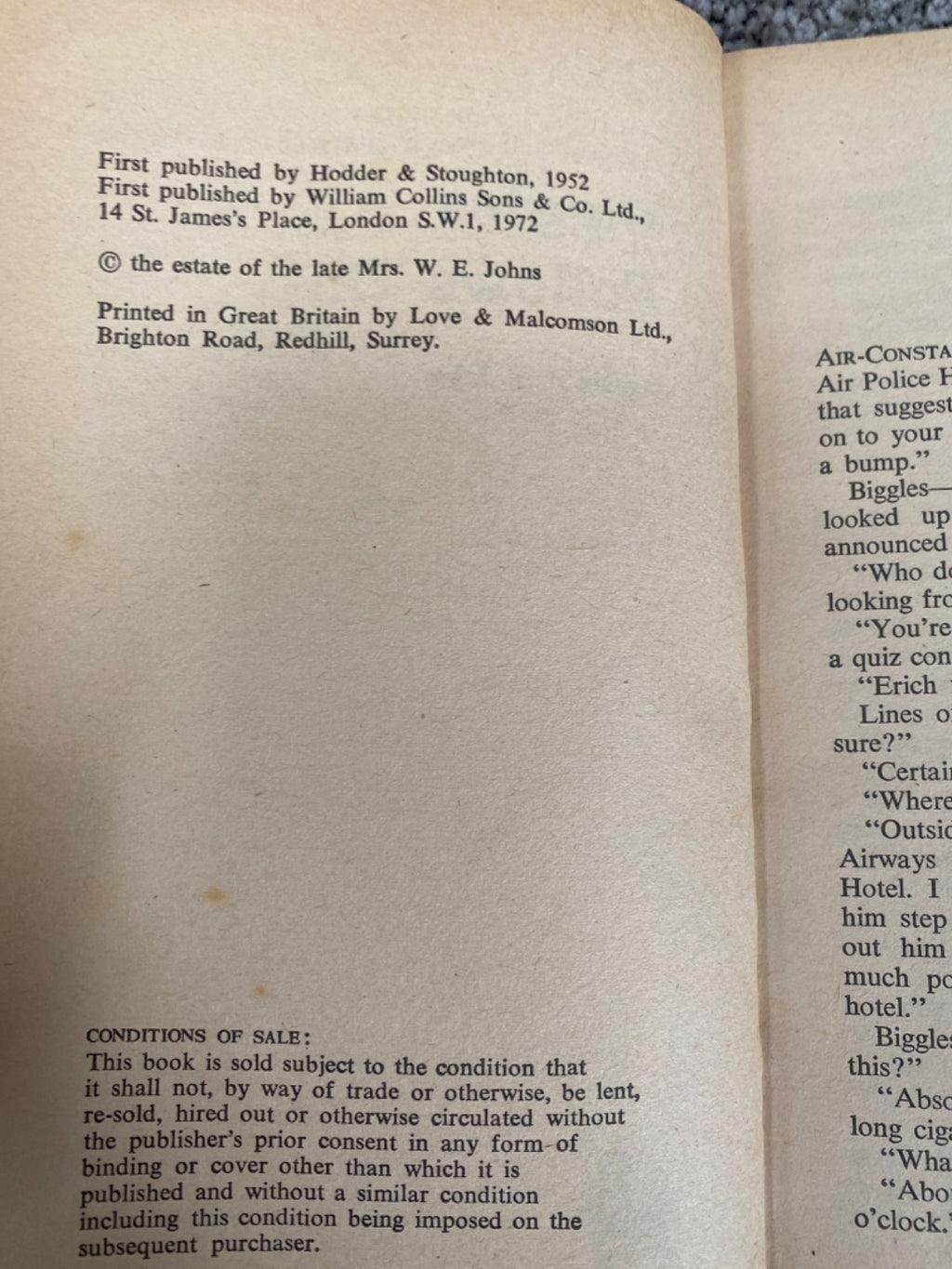 Biggles Follows On - Captain W. E. Johns