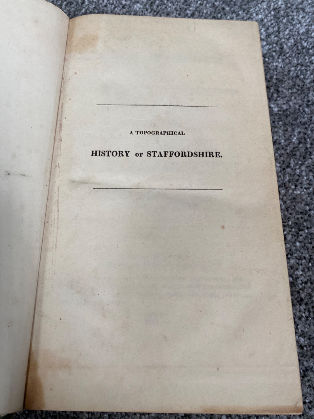 A Topographical History of Staffordshire - William Pitt