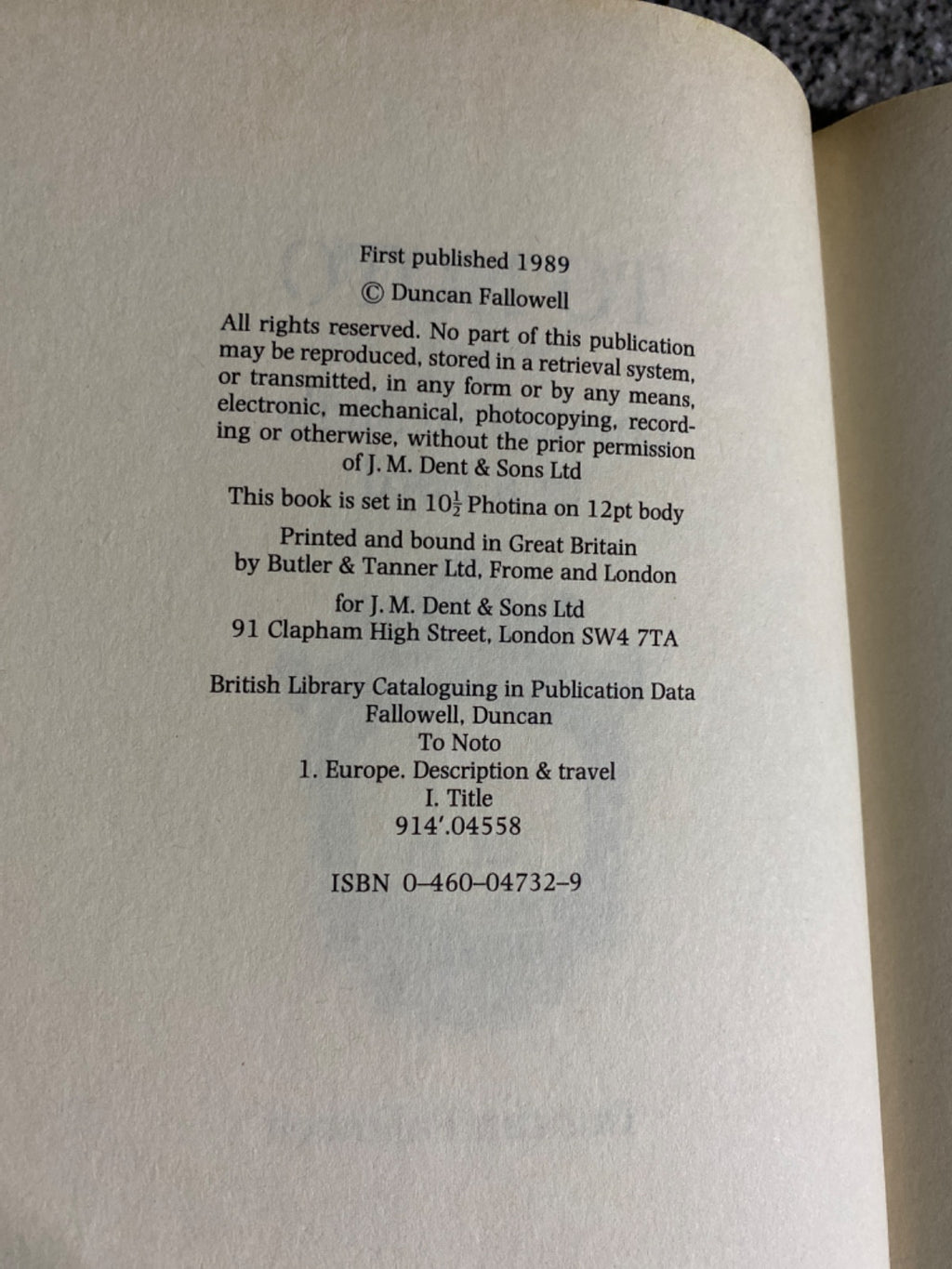 To Noto - Duncan Fallowell