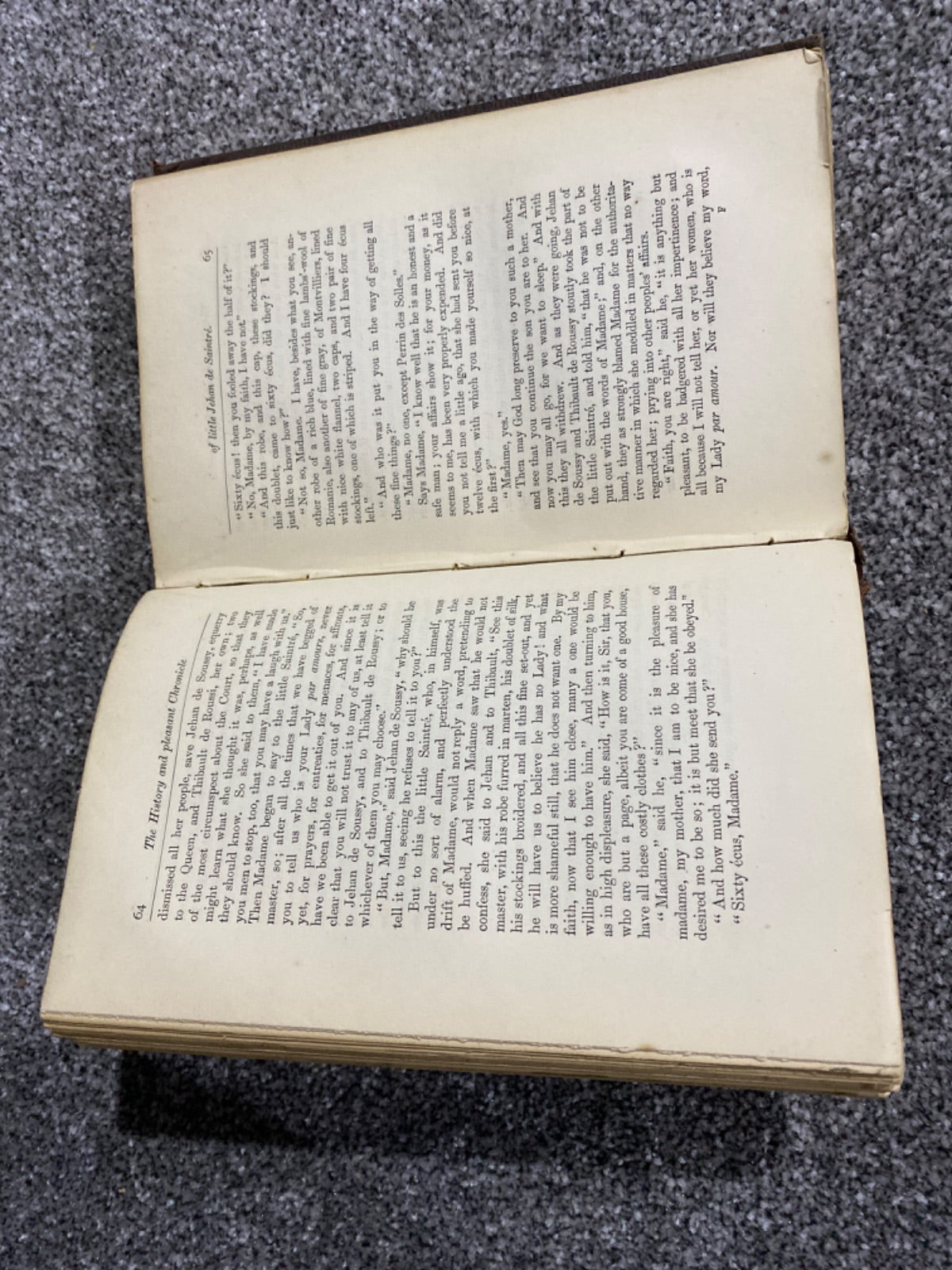 The History and Pleasant Chronicle of Little Jehan de Saintré, and of the Lady of the Fair Cousins; Without being any otherwise named; Together with the Book of the Knight of the Tower, Landry, Which he made for the instruction of his daughters; (By
