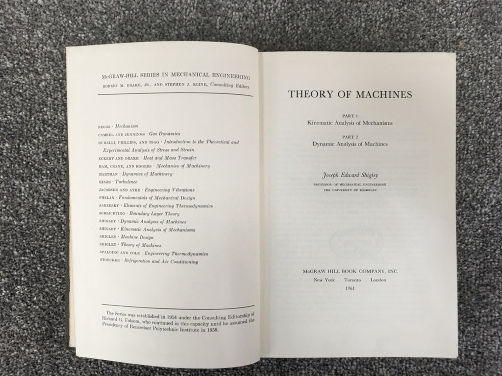 Theory of Machines - Joseph Edward Shigley
