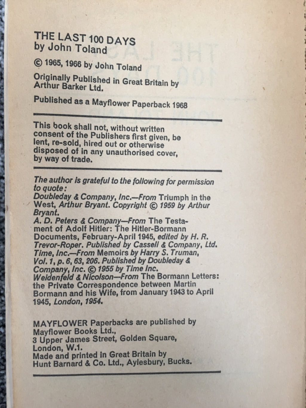 The Last 100 Days - John Toland