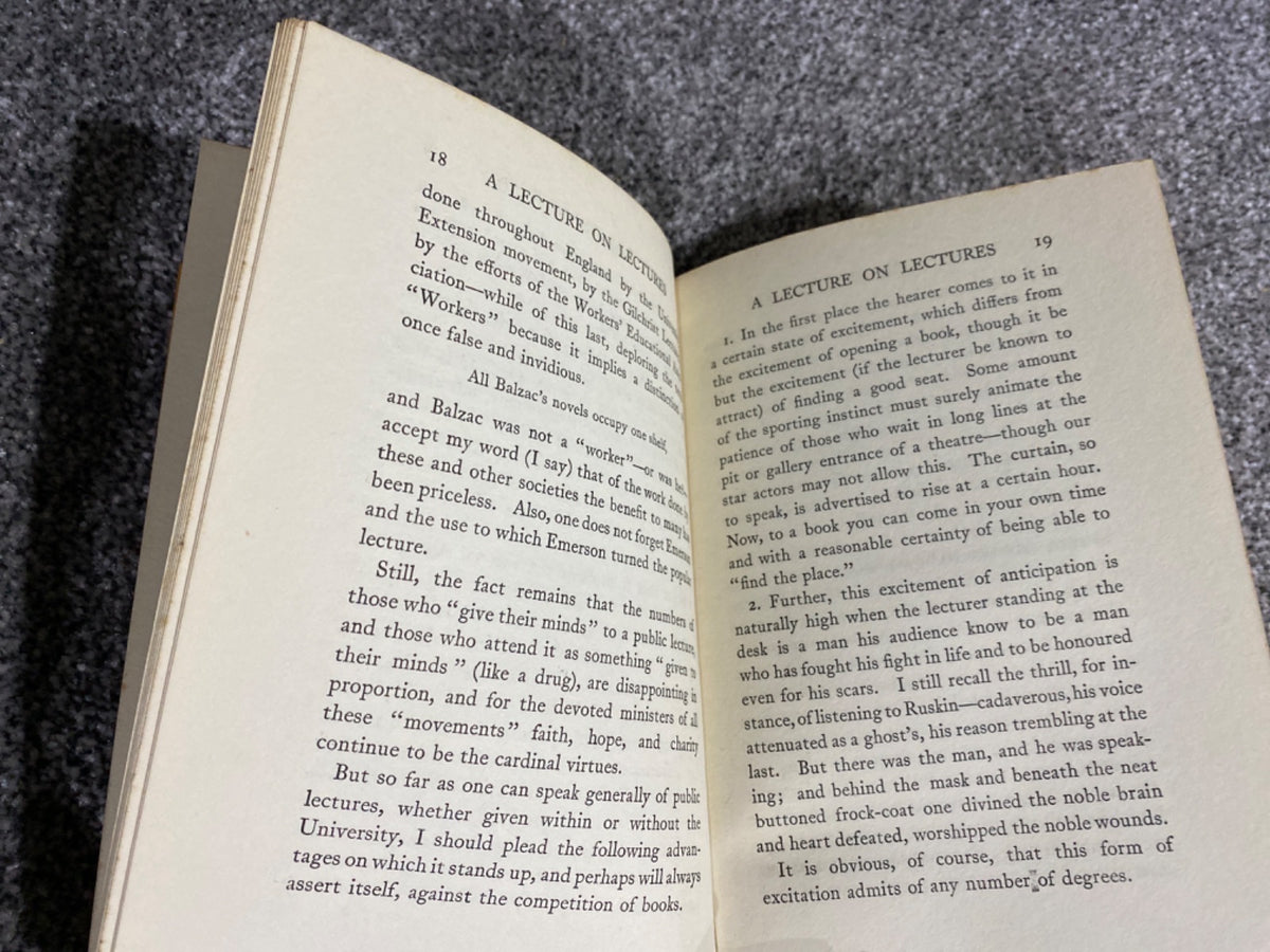 A Lecture on Lectures - Sir Arthur Quiller-Couch