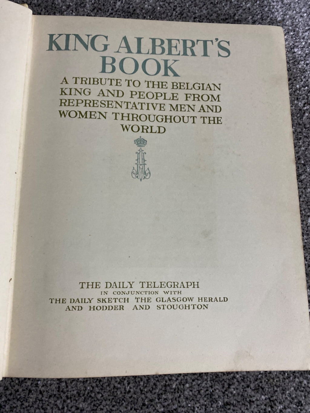 King Albert's Book