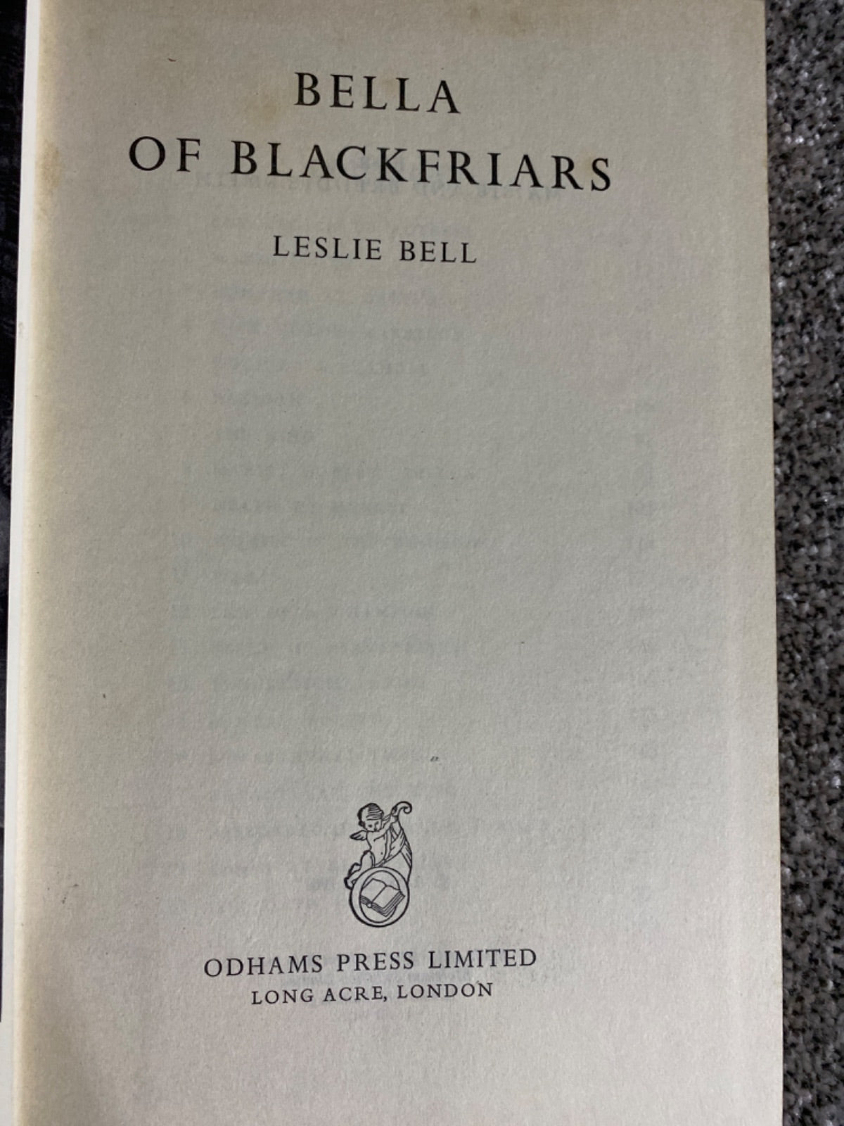 Bella of Blackfriars - Leslie Bell