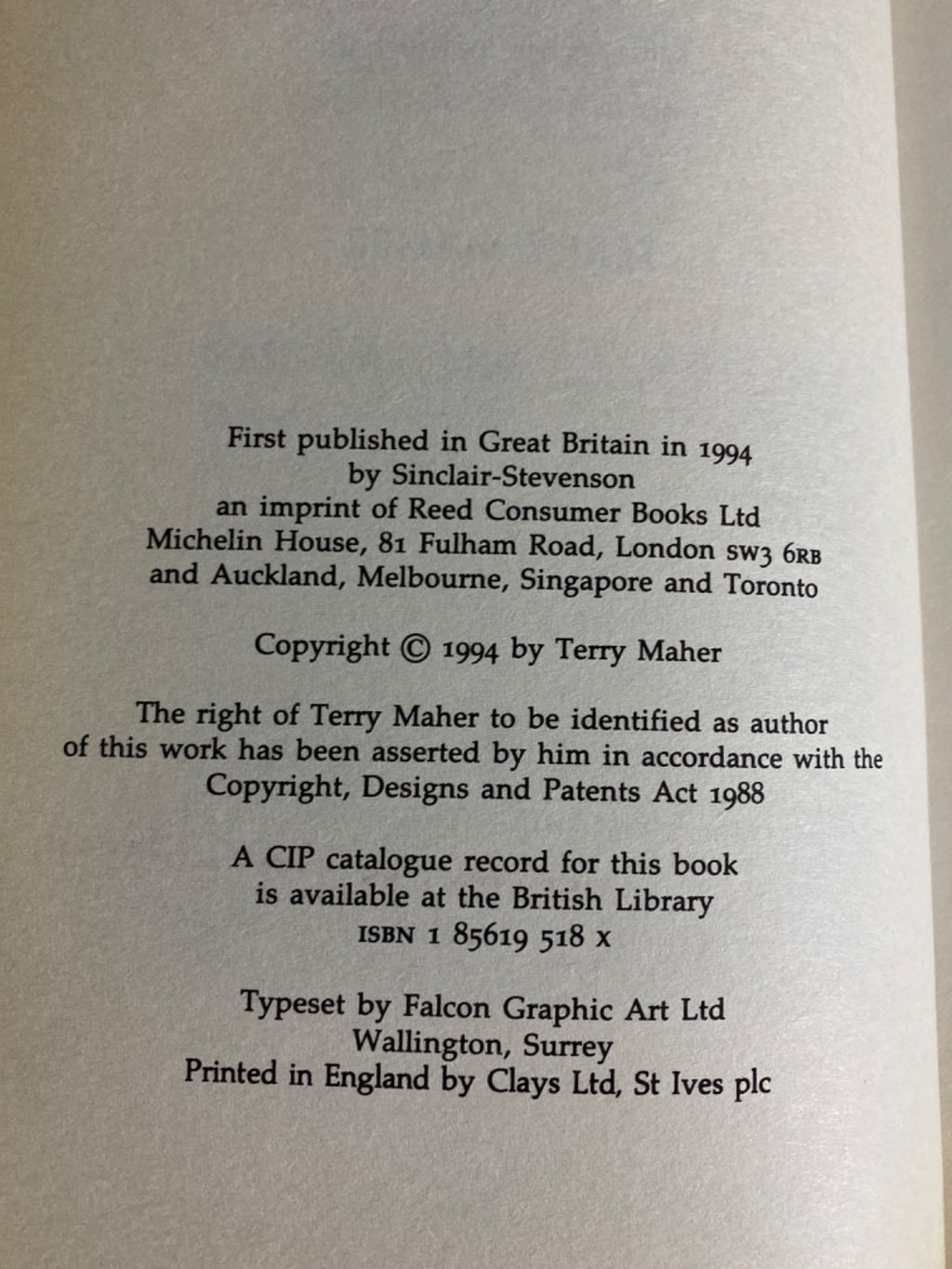 Against my better judgement: adventures in the City and in the book trade. - Terry Maher