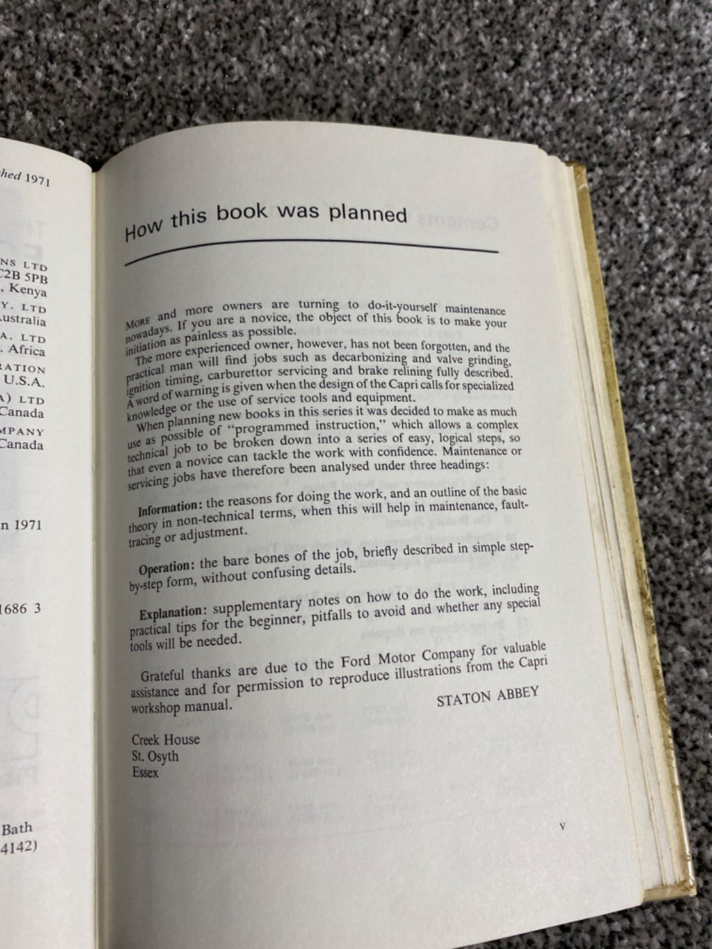 The Book of the Ford Capri - Staton Abbey