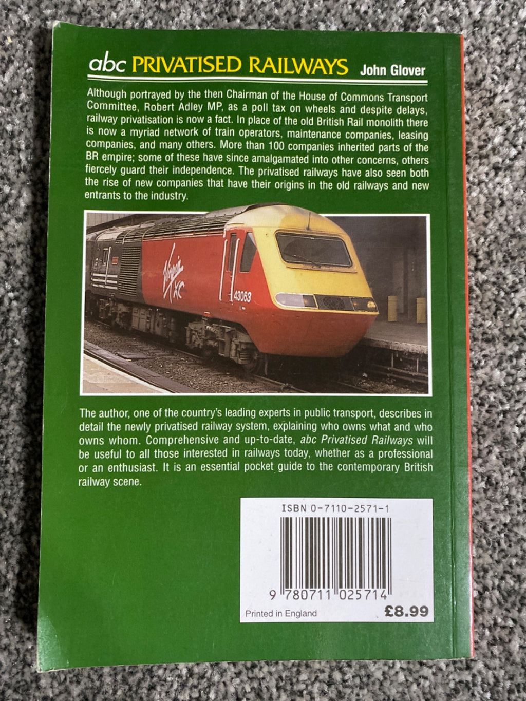 PRIVATISED RAILWAYS. - JOHN GLOVER