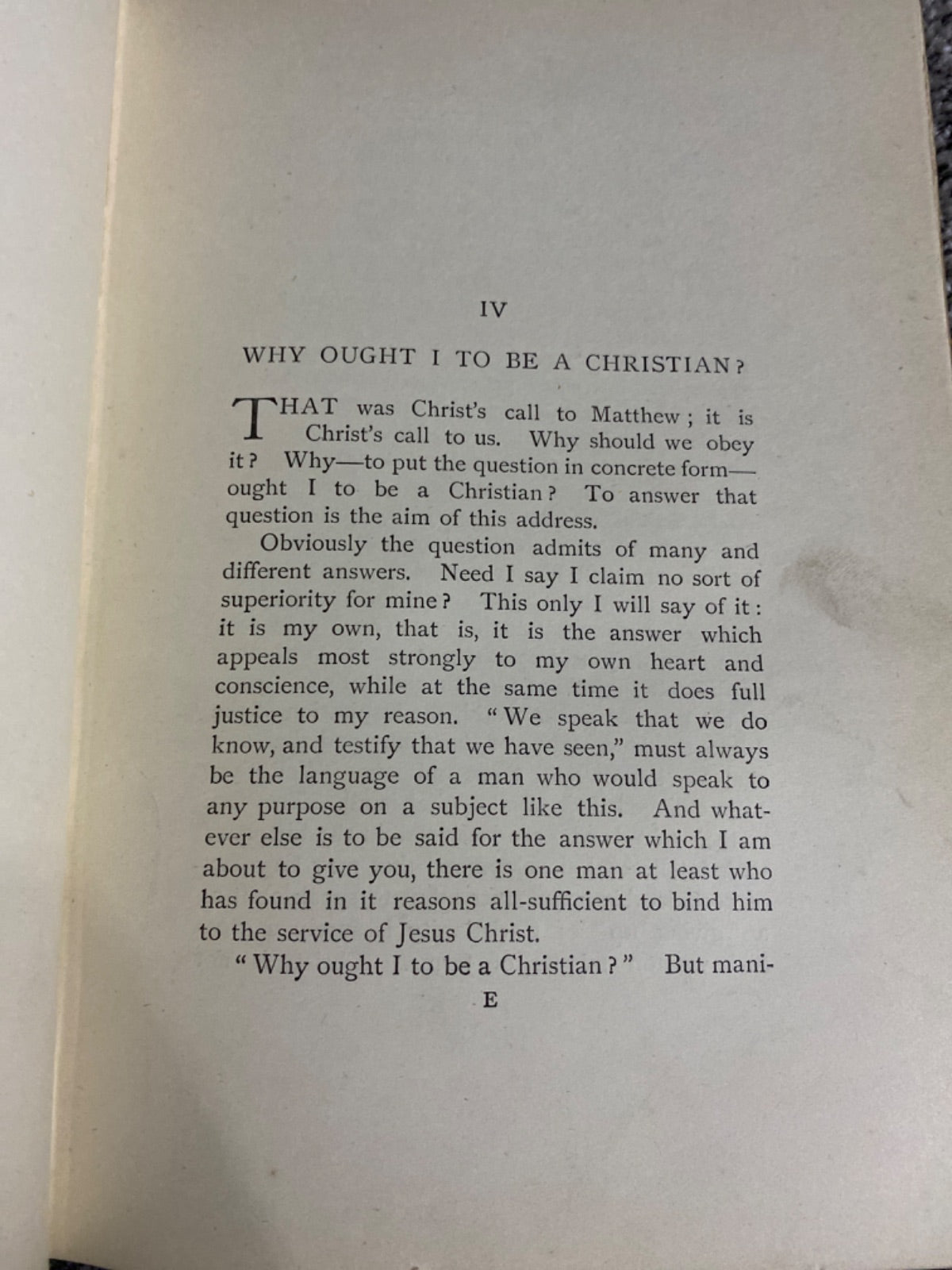 First Things First - Rev. George Jackson, B.A.