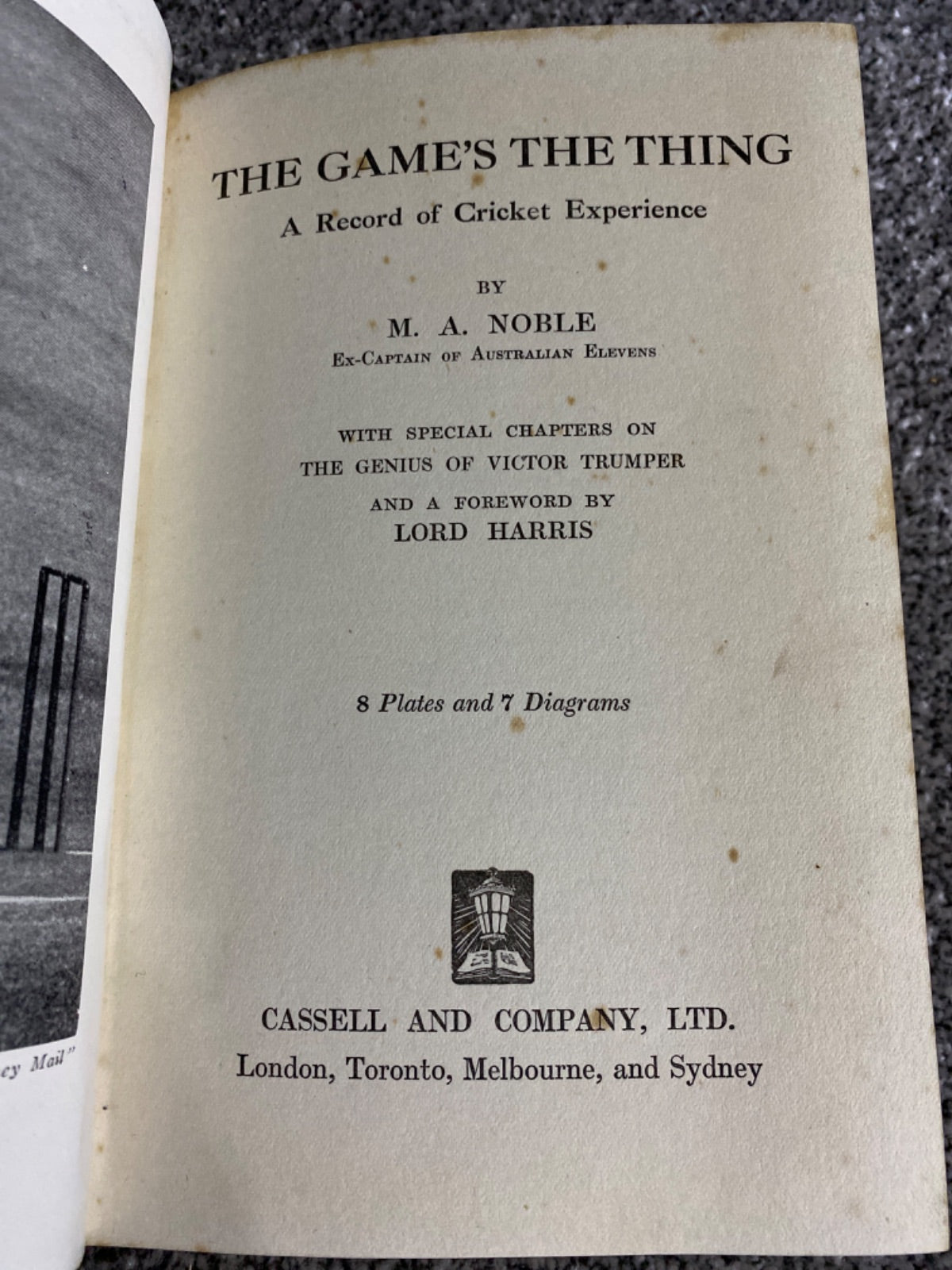 The Game's The Thing - M. A. Noble
