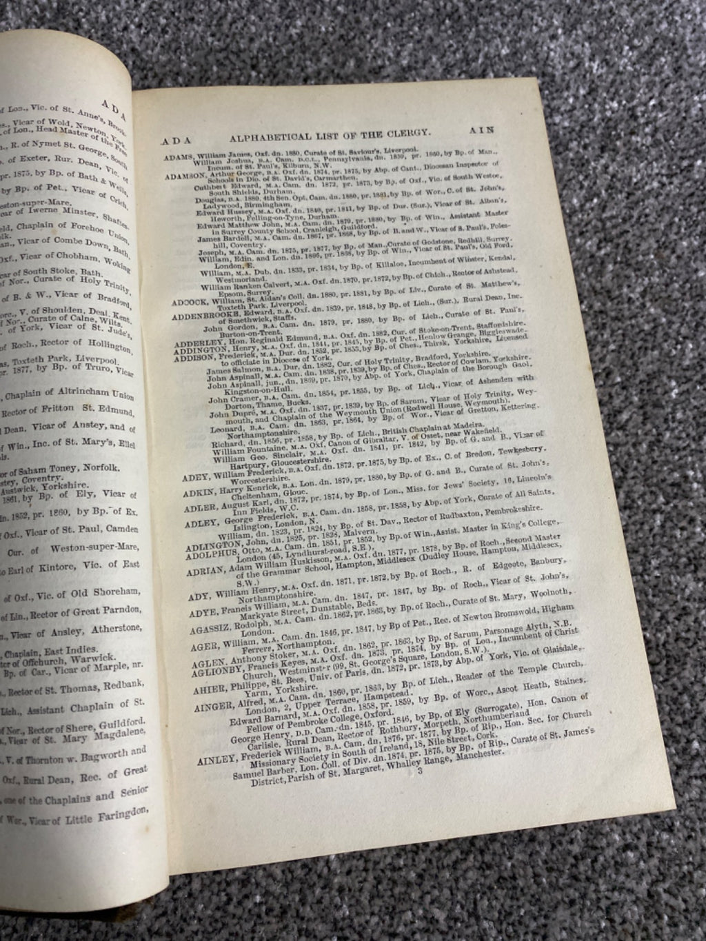Clergy List