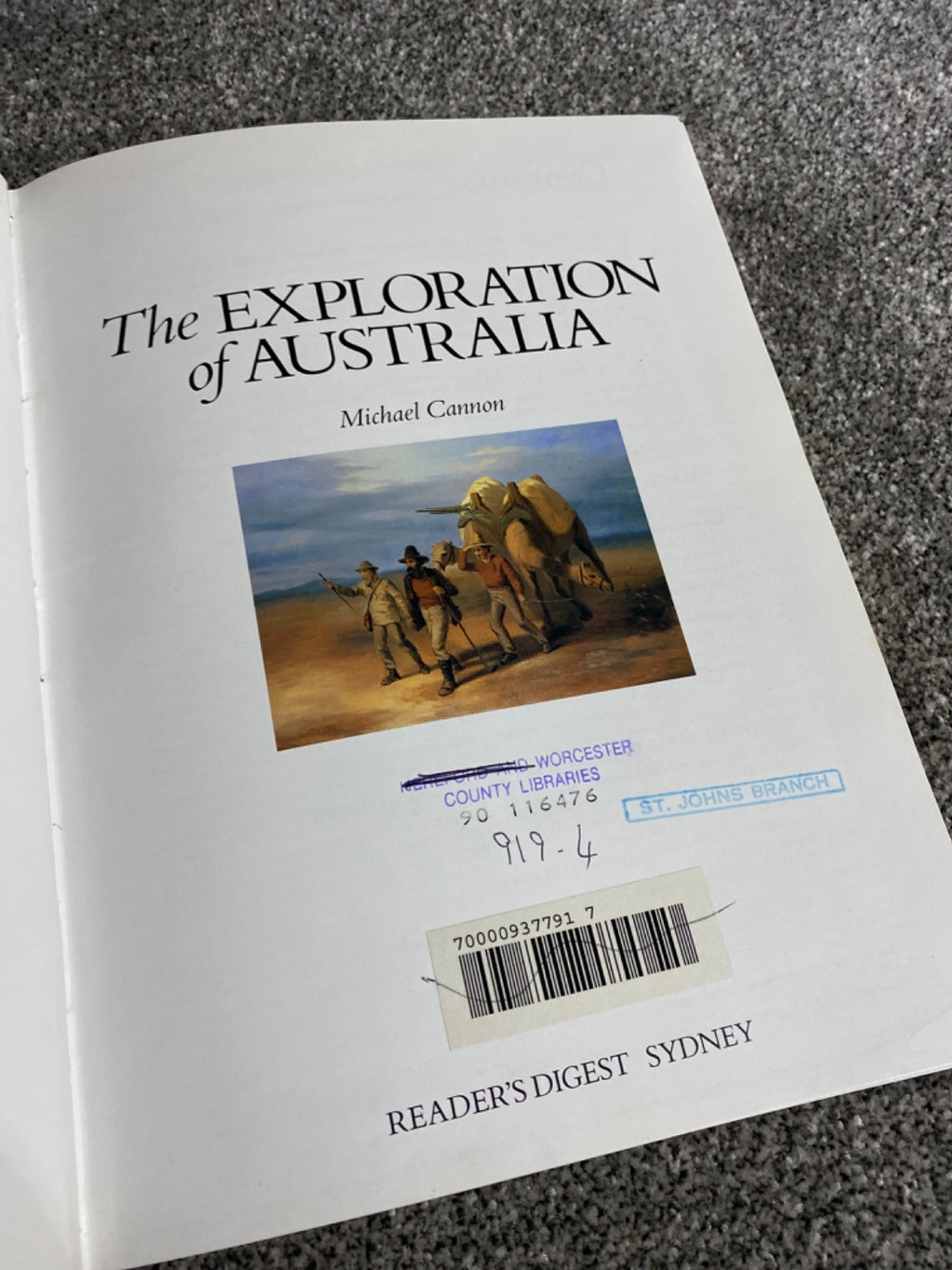 The exploration of Australia - Cannon, Michael.