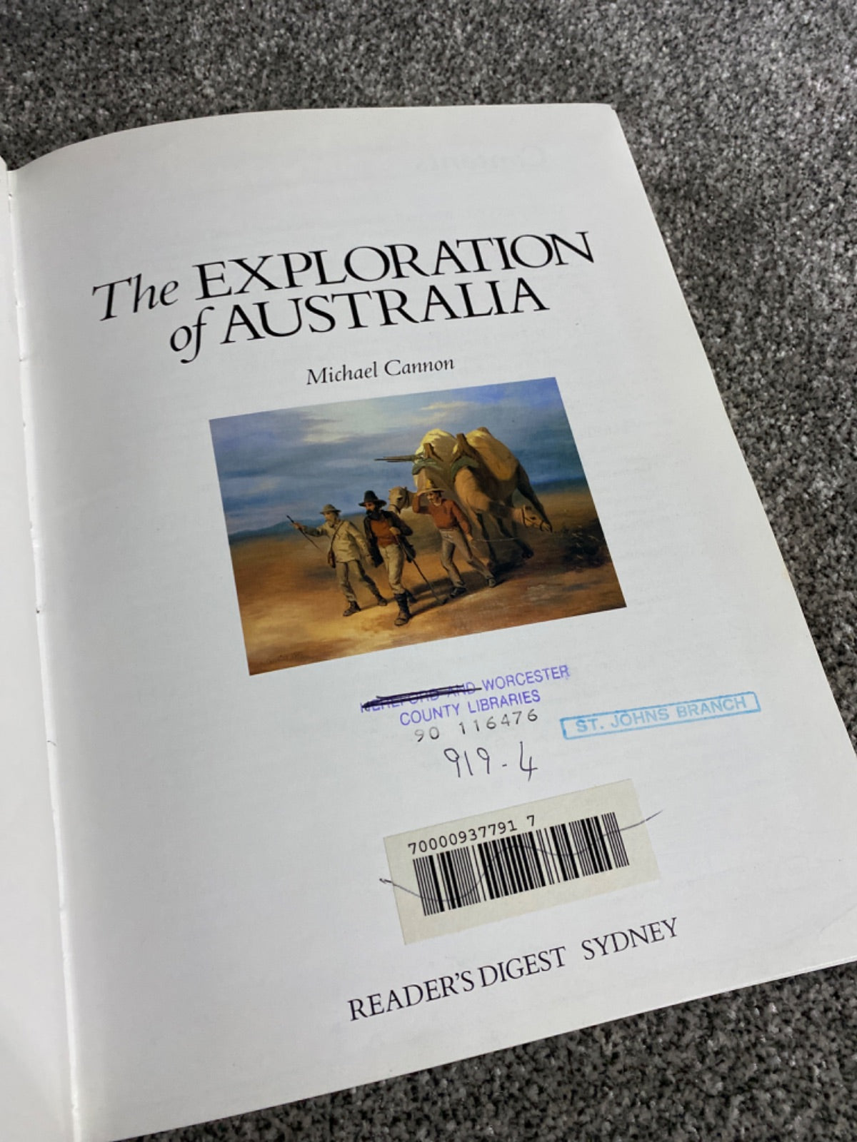 The exploration of Australia - Cannon, Michael.