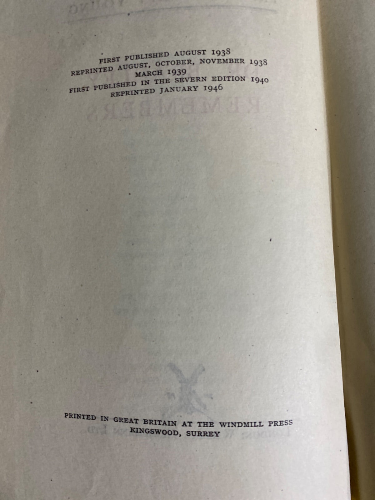 Dr Bradley Remembers - Francis Brett Young
