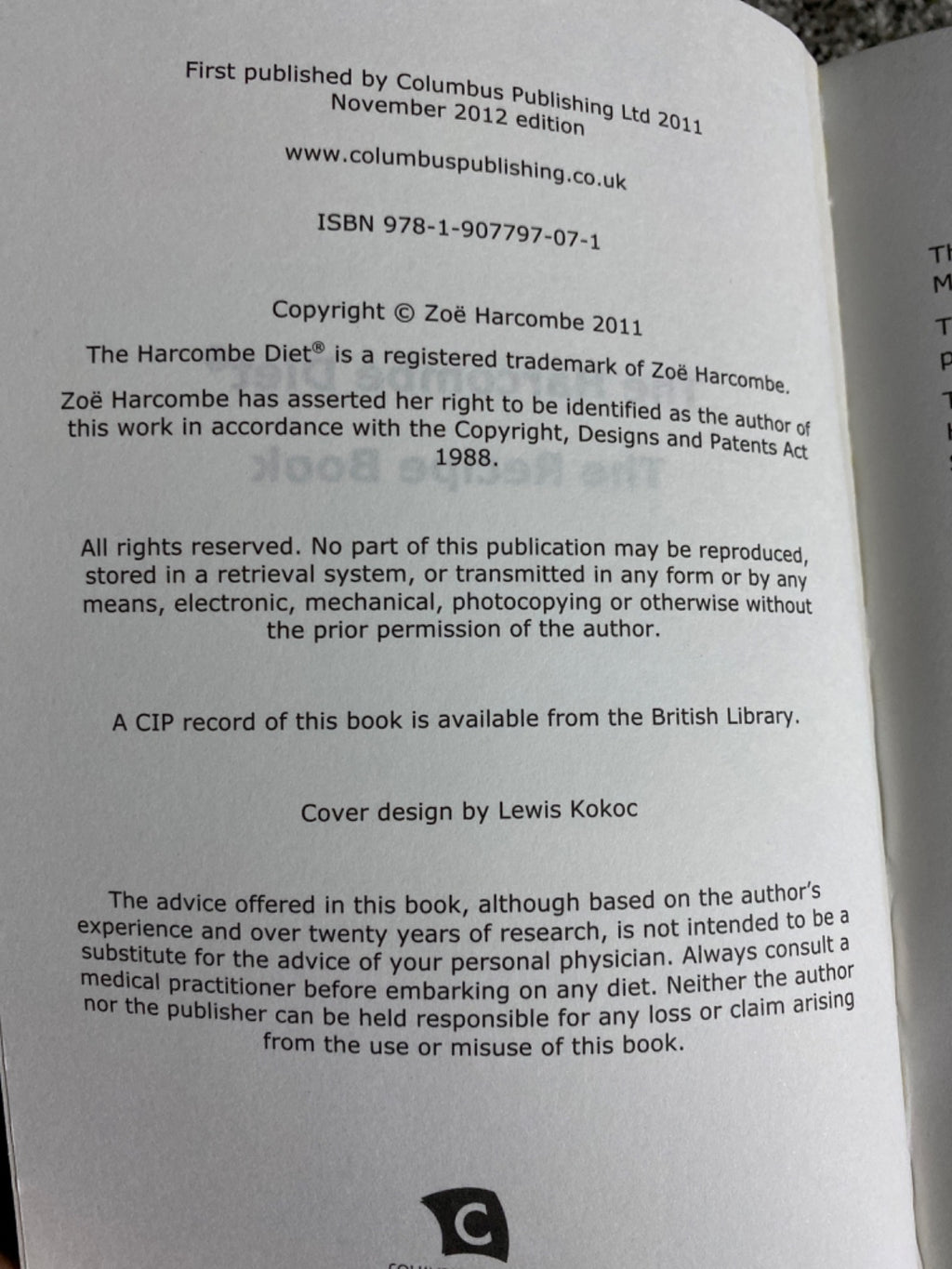 The Harcombe Diet The Recipe Book - Zoe Harcombe