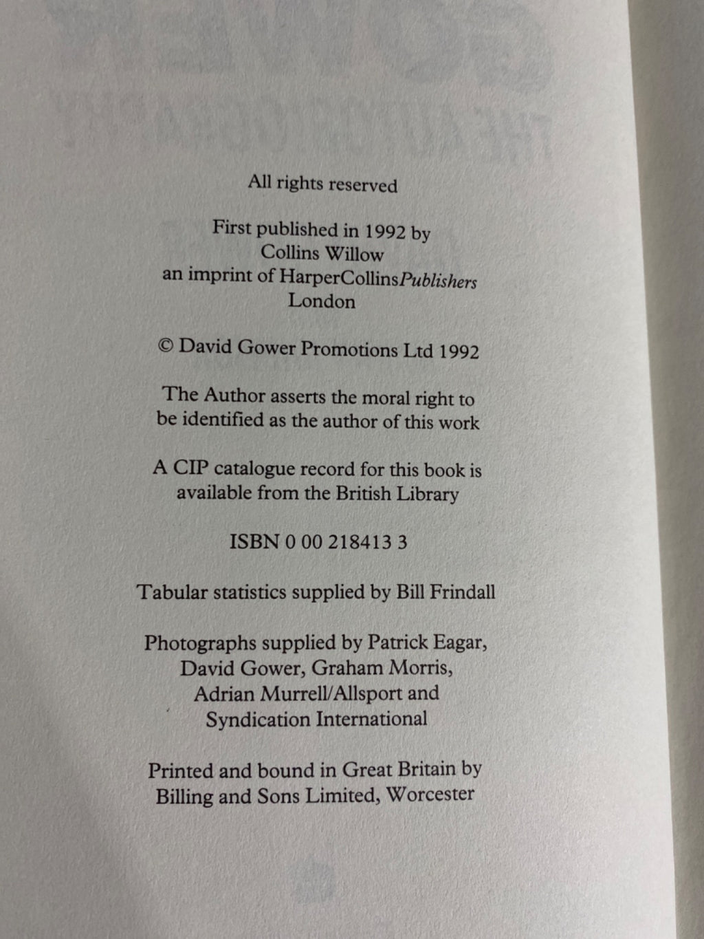 Gower: the autobiography - David Gower, Martin Johnson
