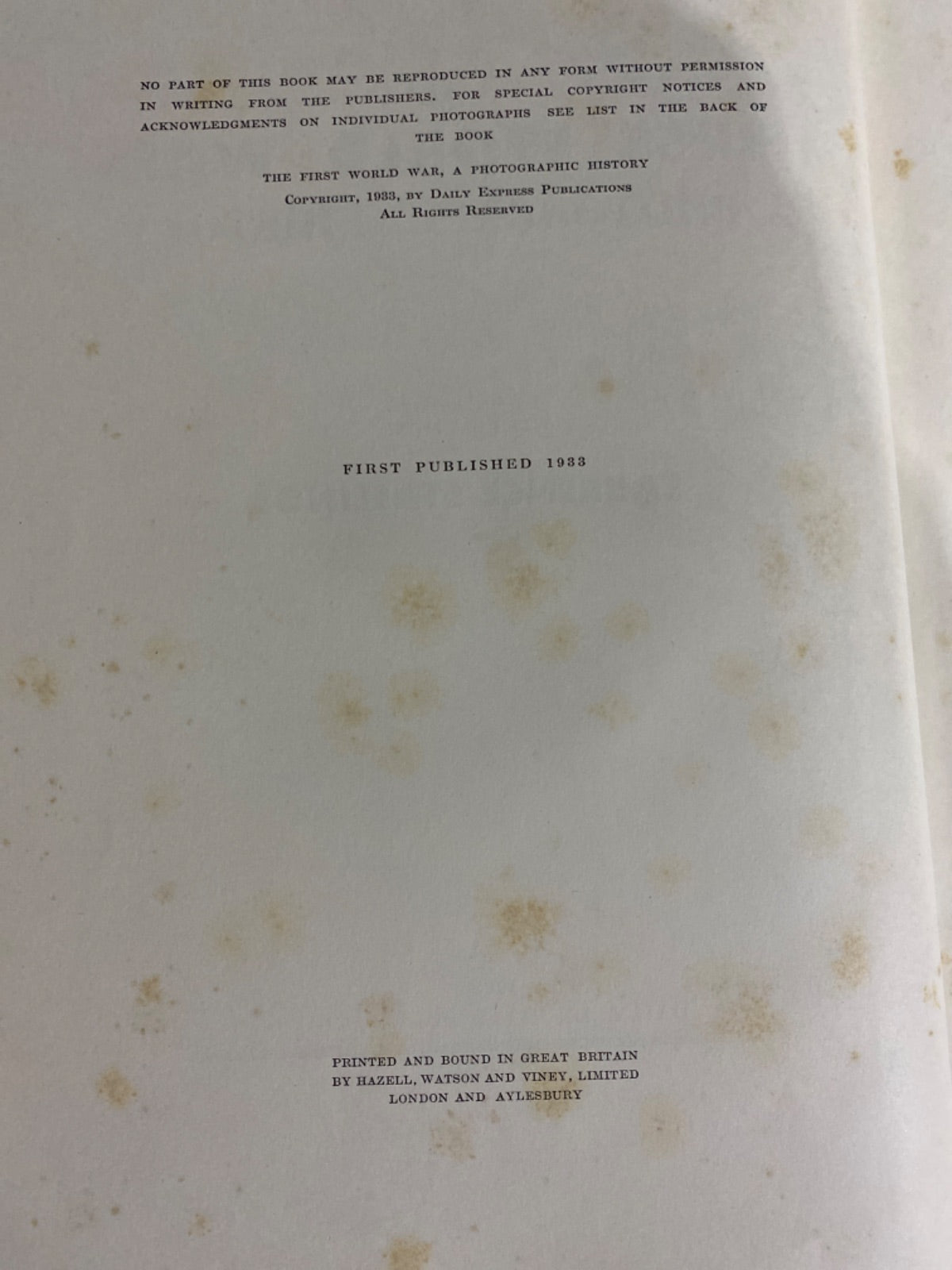 The First World War