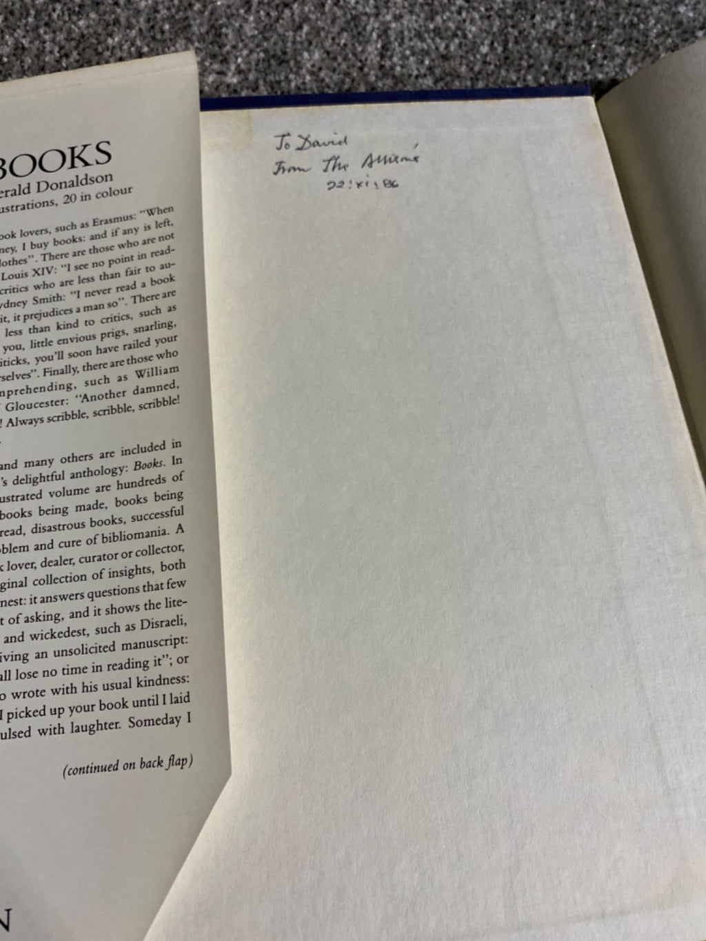 BOOKS. - Gerald. Donaldson