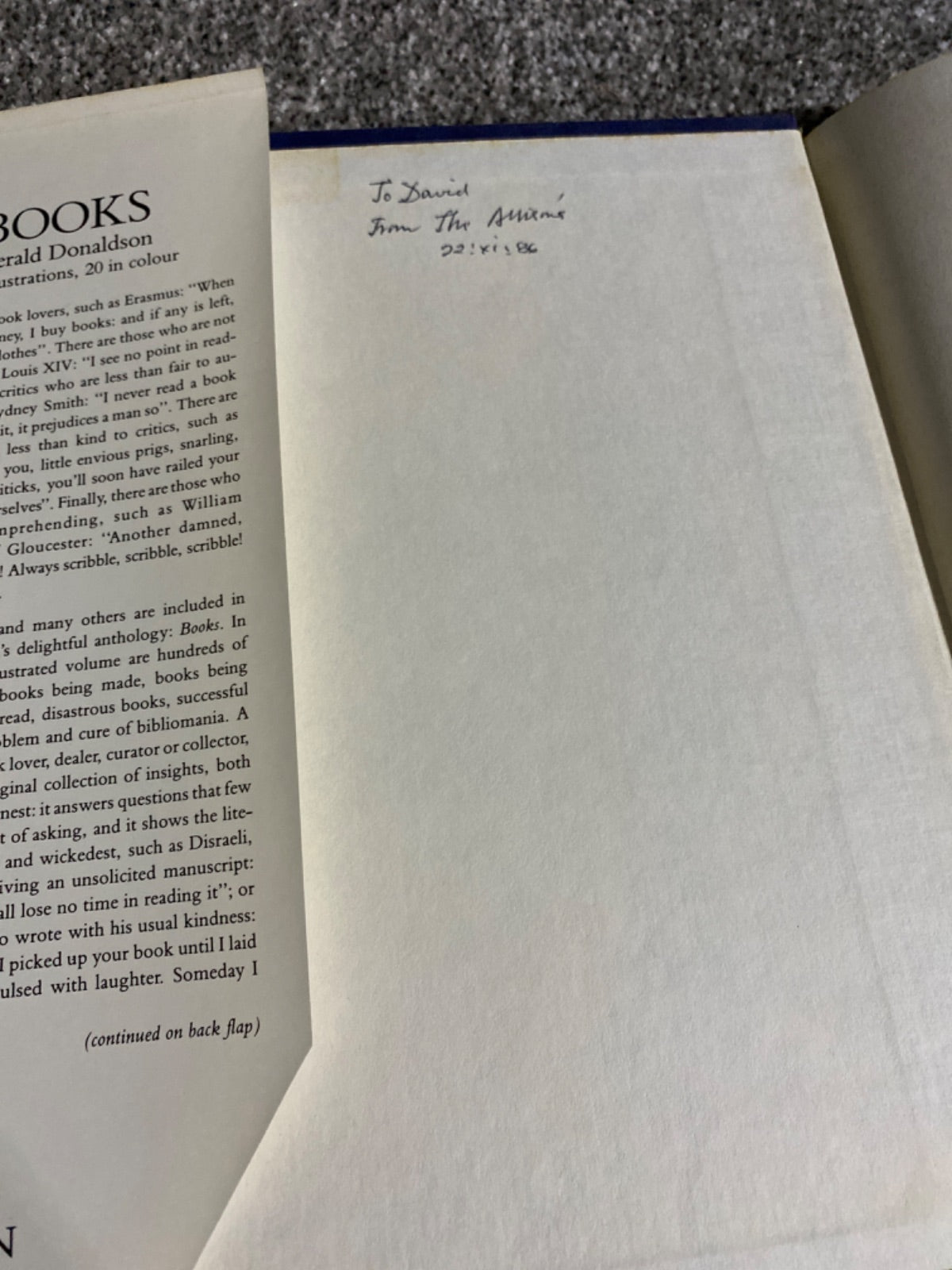 BOOKS. - Gerald. Donaldson