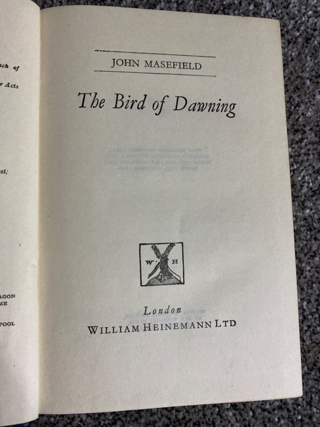 The Bird of Dawning - John Masefield