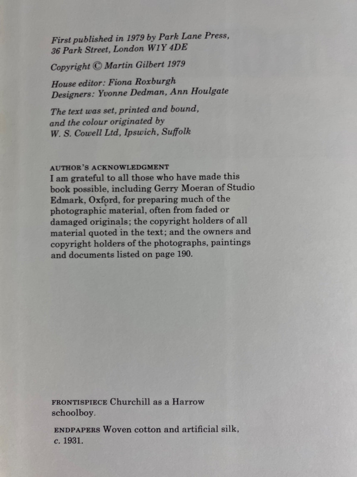 Churchill - Martin Gilbert