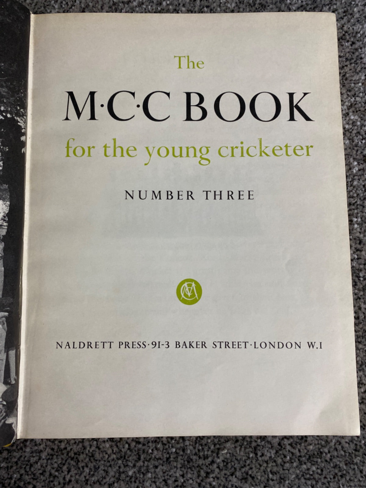 The M.C.C Book for the young cricketer