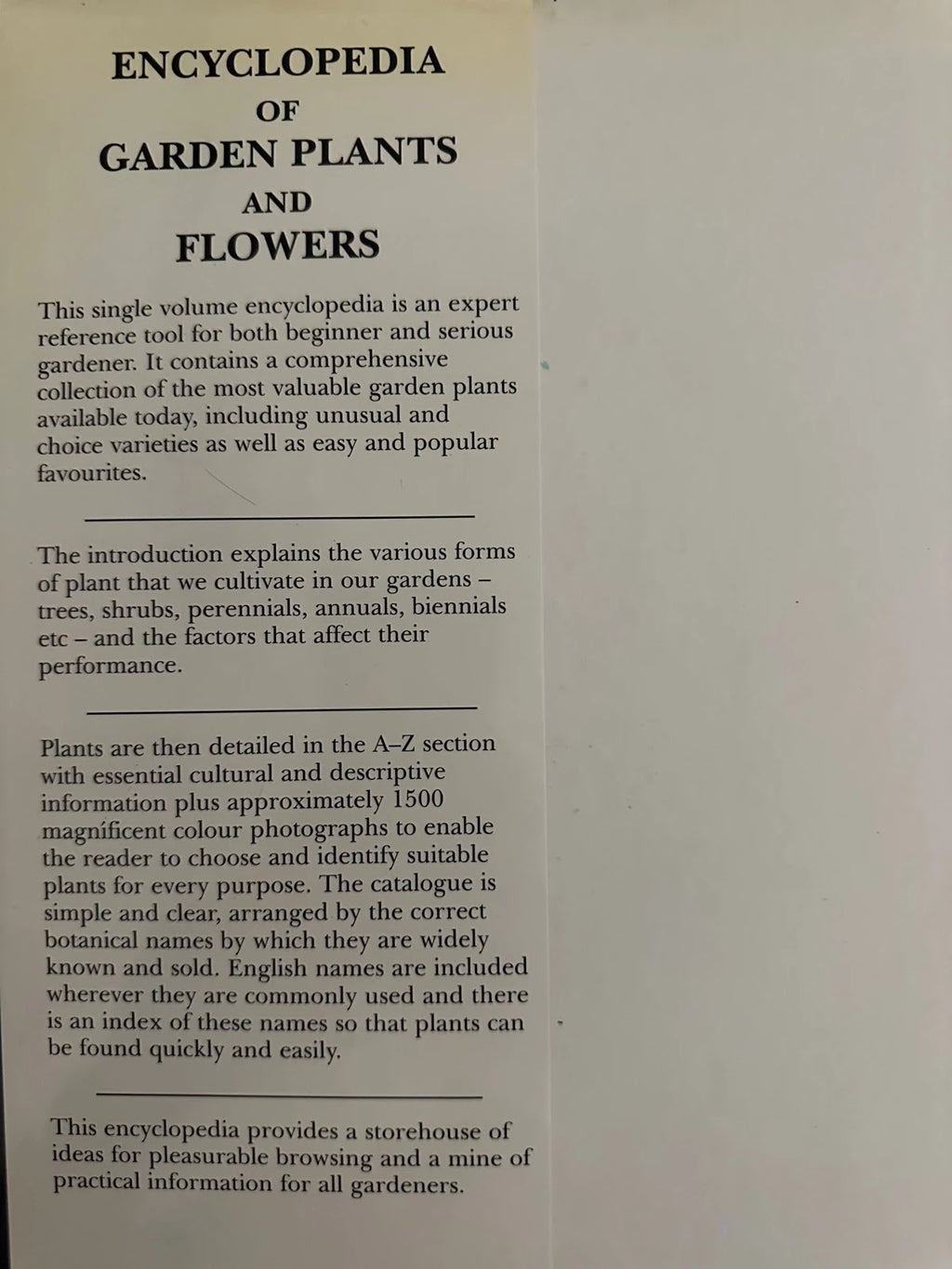 Encyclopedia of Garden Plants & Flowers - Lance Hattatt