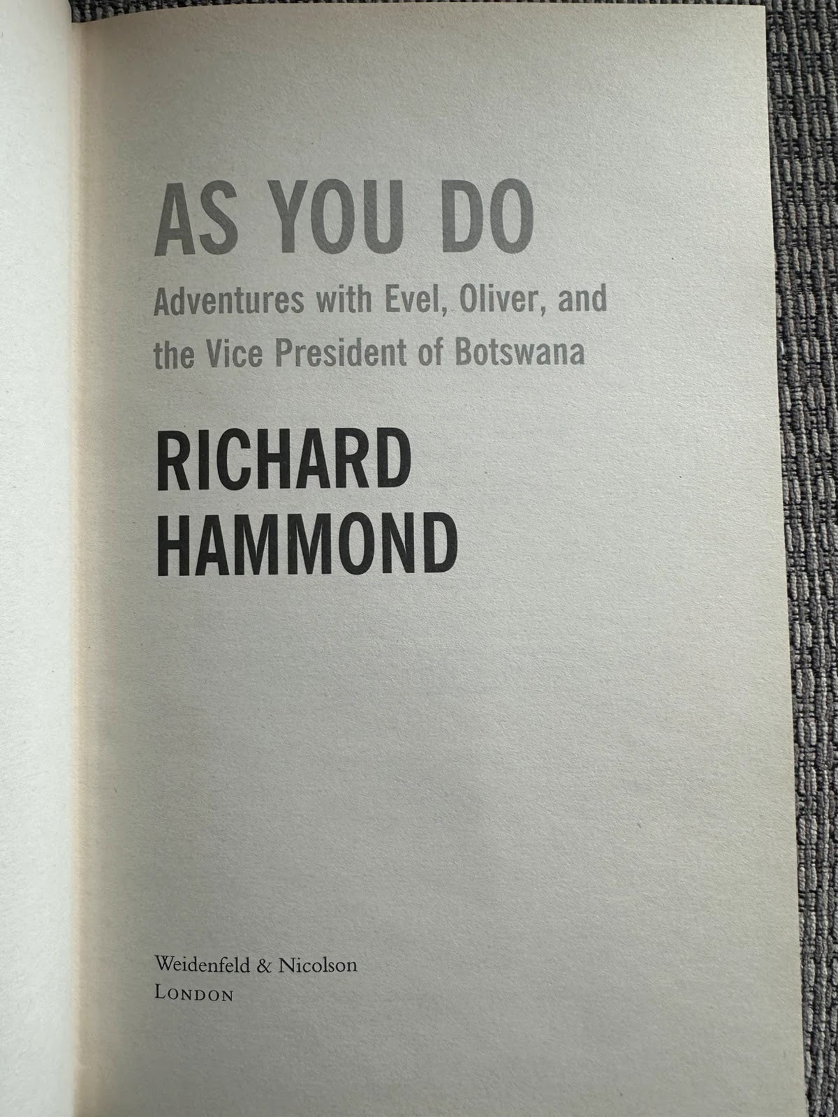 As You Do - Richard Hammond