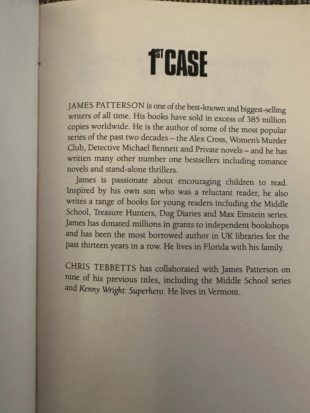 First Case - James Patterson